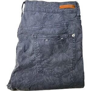 Pilcro and the Letterpress Anthropologie High Rise Skinny Pant Blue Leaf Size 31